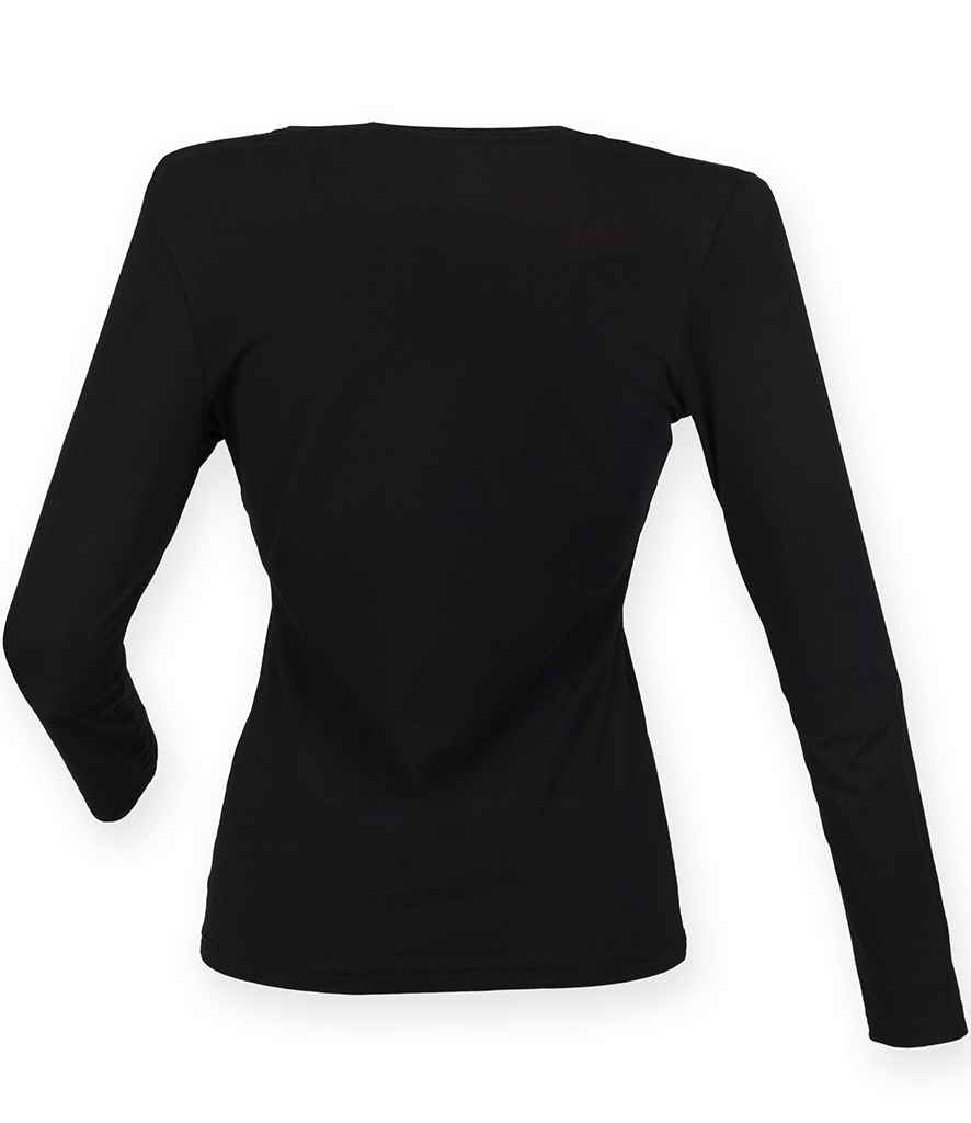 SF Ladies Feel Good Long Sleeve Stretch T-Shirt in by SF — Custom branded clothing by Print Press, featuring premium embroidery produced in our specialist print lab in the UK.
