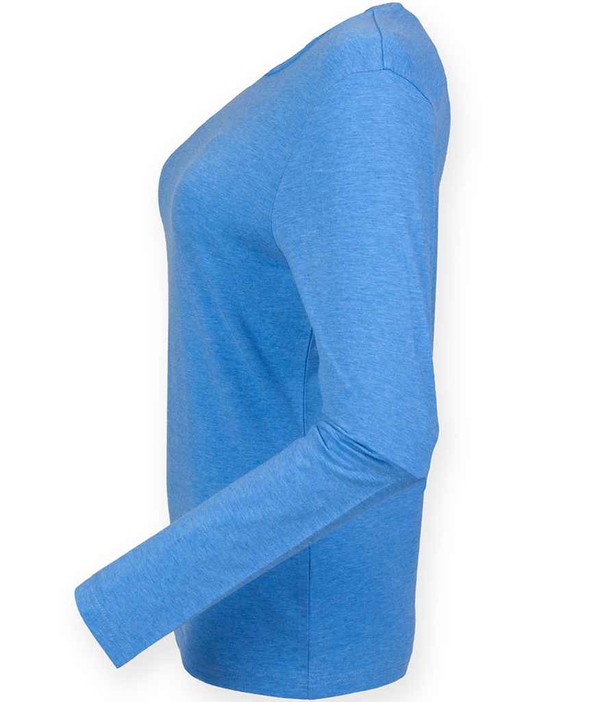 SF Ladies Feel Good Long Sleeve Stretch T-Shirt in by SF — Custom branded clothing by Print Press, featuring premium embroidery produced in our specialist print lab in the UK.