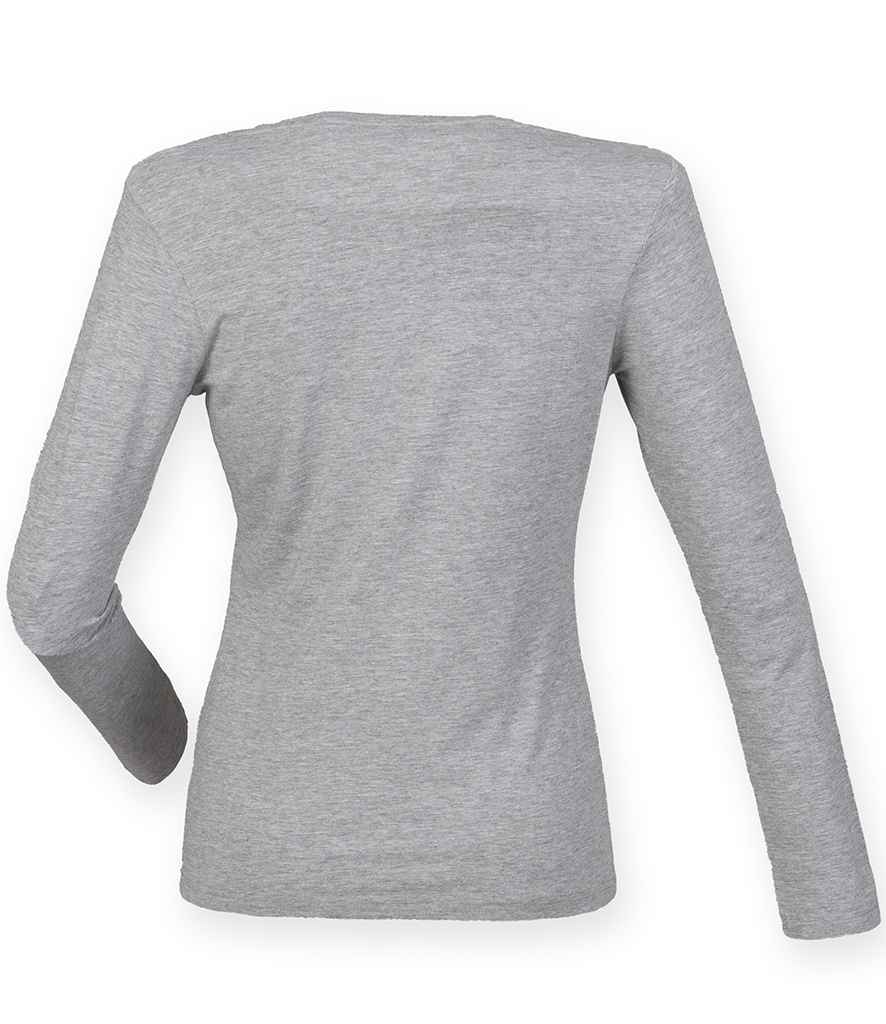 SF Ladies Feel Good Long Sleeve Stretch T-Shirt in by SF — Custom branded clothing by Print Press, featuring premium embroidery produced in our specialist print lab in the UK.