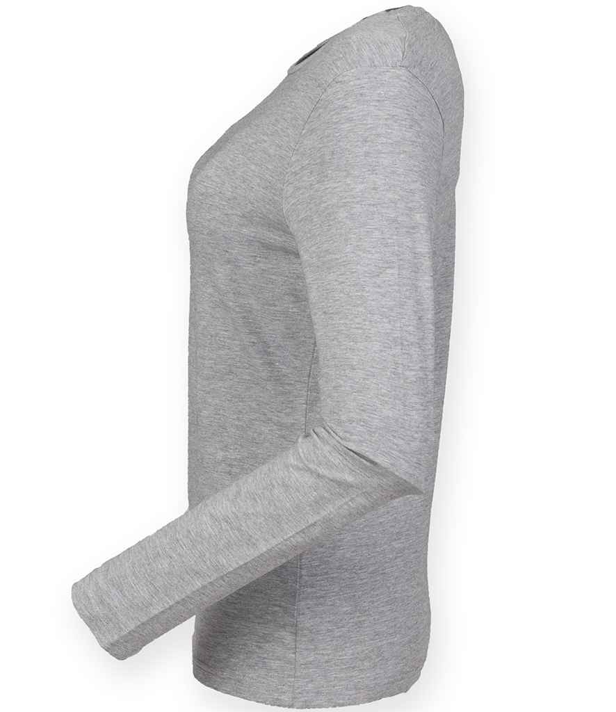 SF Ladies Feel Good Long Sleeve Stretch T-Shirt in by SF — Custom branded clothing by Print Press, featuring premium embroidery produced in our specialist print lab in the UK.