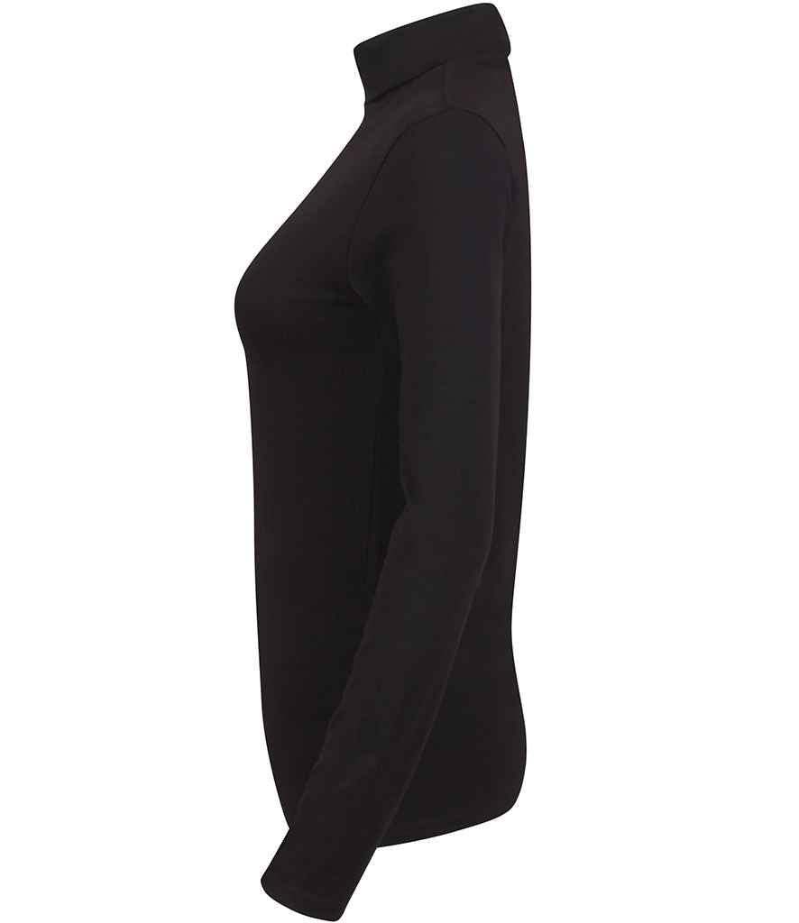 SF Ladies Feel Good Stretch Roll Neck T-Shirt in by SF — Custom branded clothing by Print Press, featuring premium embroidery produced in our specialist print lab in the UK.