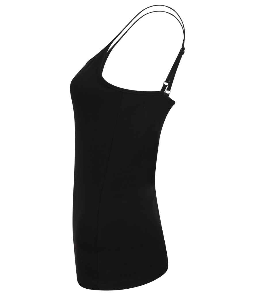 SF Ladies Feel Good Stretch Spaghetti Vest in by SF — Custom branded clothing by Print Press, featuring premium embroidery produced in our specialist print lab in the UK.