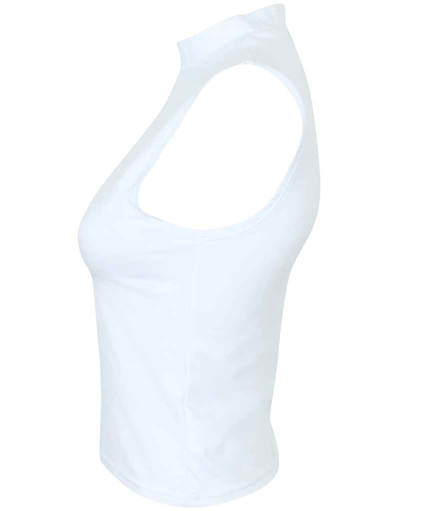 SF Ladies High Neck Crop Vest in by SF — Custom branded clothing by Print Press, featuring premium embroidery produced in our specialist print lab in the UK.