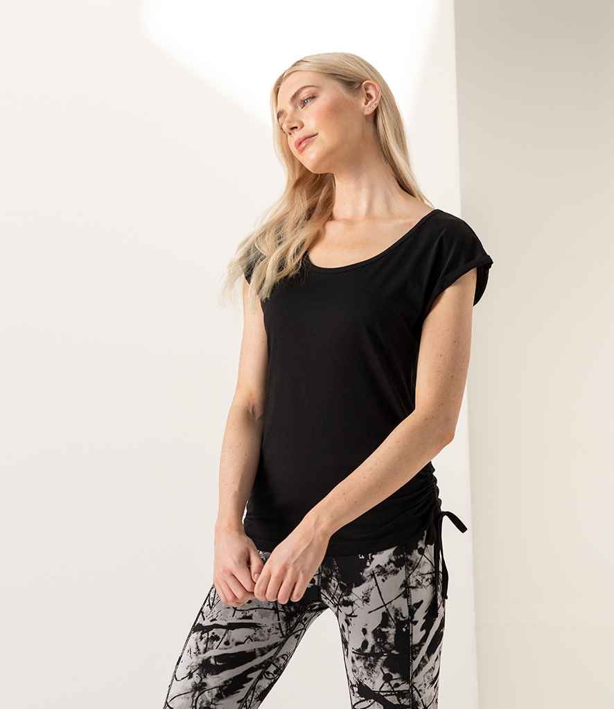 SF Ladies Slounge T-Shirt in Black by SF — Custom branded clothing by Print Press, featuring premium embroidery produced in our specialist print lab in the UK.