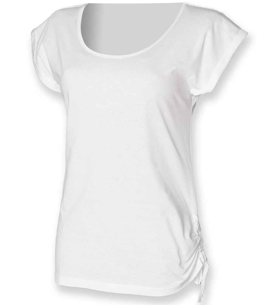 SF Ladies Slounge T-Shirt in White by SF — Custom branded clothing by Print Press, featuring premium embroidery produced in our specialist print lab in the UK.