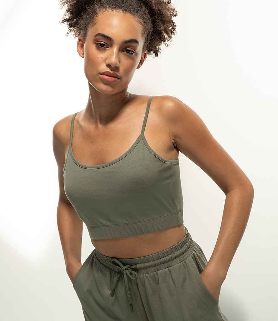 SF Ladies Sustainable Cropped Cami Vest Top in by SF — Custom branded clothing by Print Press, featuring premium embroidery produced in our specialist print lab in the UK.