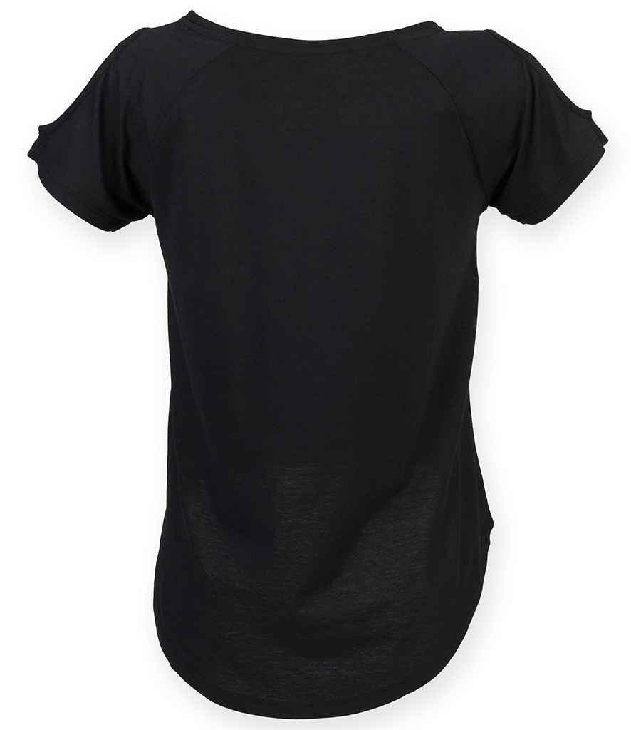 SF Ladies Drop Tail T-Shirt in by SF — Custom branded clothing by Print Press, featuring premium embroidery produced in our specialist print lab in the UK.