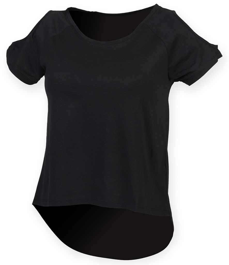 SF Ladies Drop Tail T-Shirt in by SF — Custom branded clothing by Print Press, featuring premium embroidery produced in our specialist print lab in the UK.
