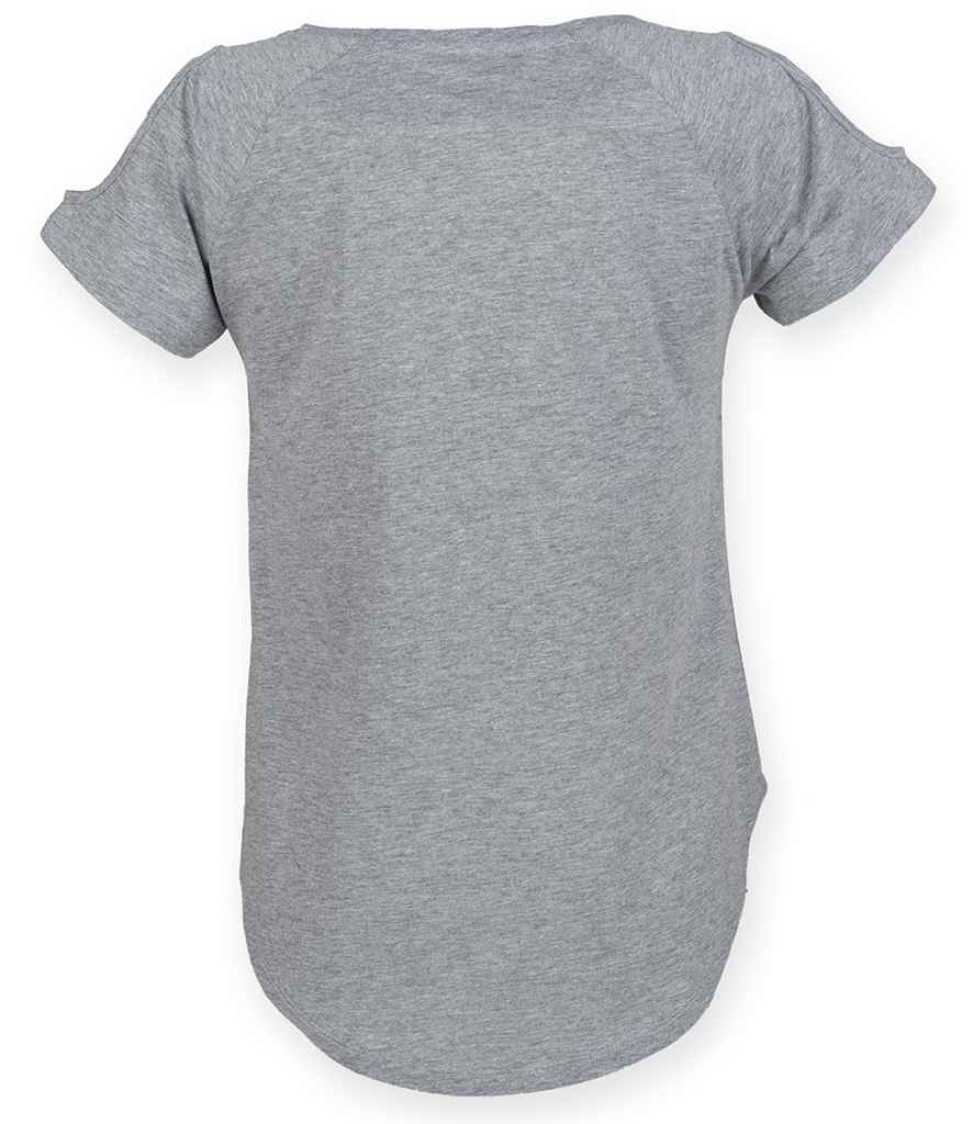 SF Ladies Drop Tail T-Shirt in by SF — Custom branded clothing by Print Press, featuring premium embroidery produced in our specialist print lab in the UK.