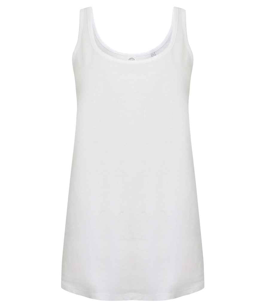 SF Ladies Slounge Vest in White by SF — Custom branded clothing by Print Press, featuring premium embroidery produced in our specialist print lab in the UK.