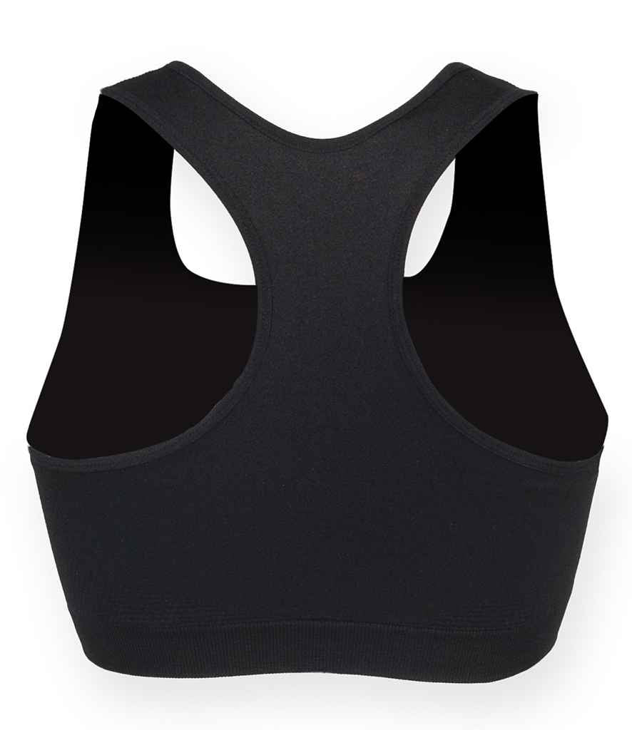 SF Ladies Workout Crop Top in by SF — Custom branded clothing by Print Press, featuring premium embroidery produced in our specialist print lab in the UK.