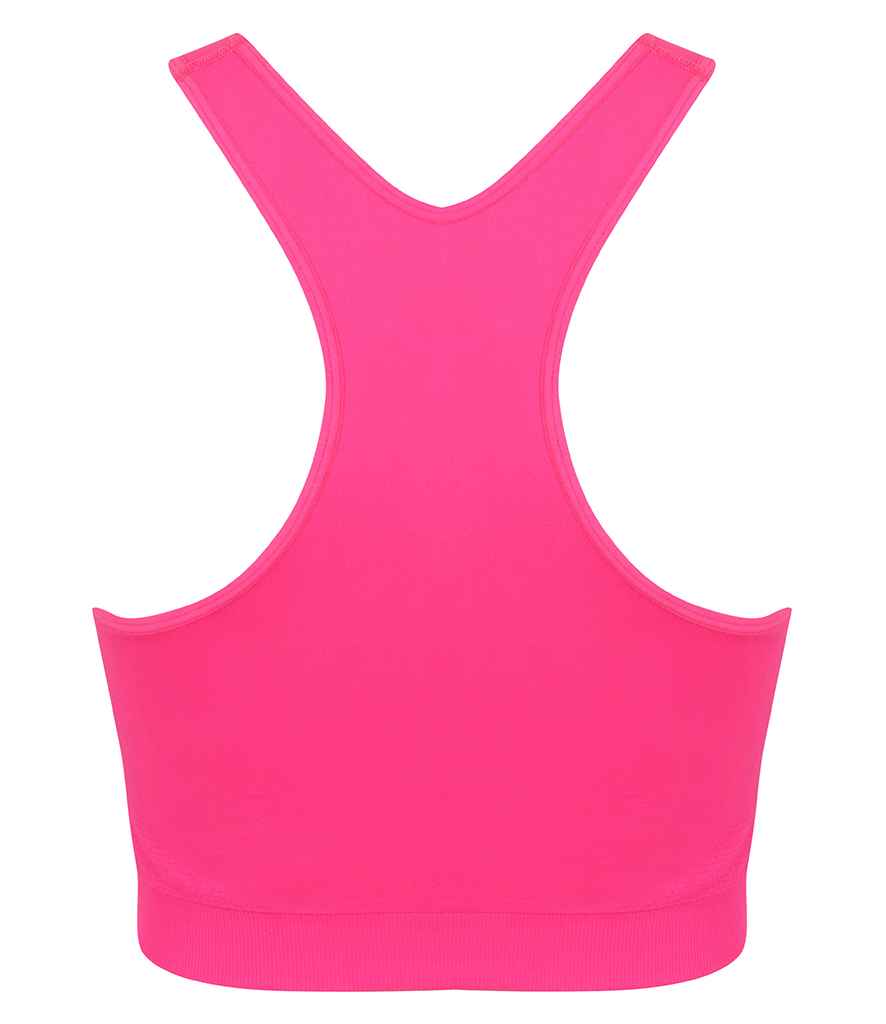 SF Ladies Workout Crop Top in by SF — Custom branded clothing by Print Press, featuring premium embroidery produced in our specialist print lab in the UK.