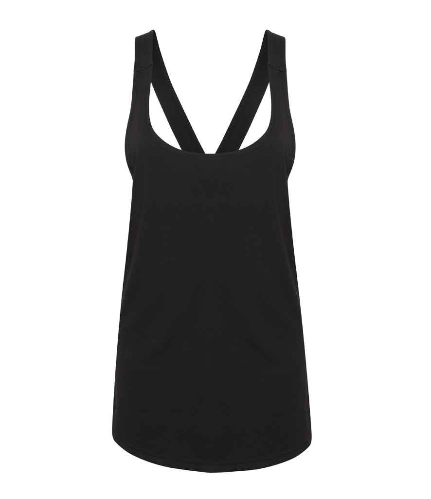 SF Ladies Fashion Workout Vest in by SF — Custom branded clothing by Print Press, featuring premium embroidery produced in our specialist print lab in the UK.