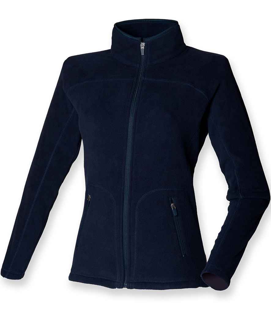 SF Ladies Micro Fleece Jacket in Navy by SF — Custom branded clothing by Print Press, featuring premium embroidery produced in our specialist print lab in the UK.