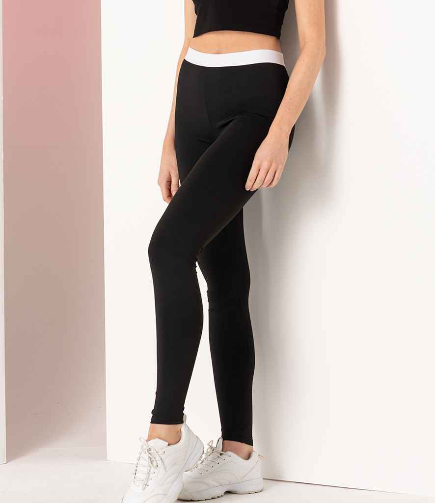 SF Ladies Fashion Leggings in by SF — Custom branded clothing by Print Press, featuring premium embroidery produced in our specialist print lab in the UK.