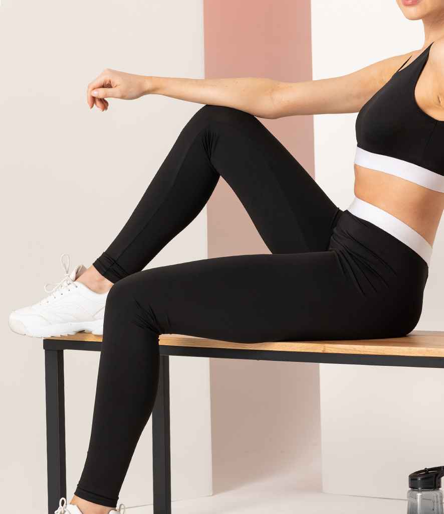 SF Ladies Fashion Leggings in by SF — Custom branded clothing by Print Press, featuring premium embroidery produced in our specialist print lab in the UK.