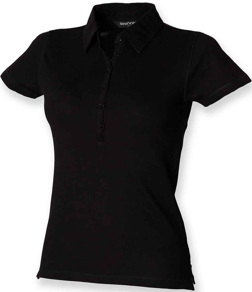 SF Ladies Stretch Pique Polo Shirt in by SF — Custom branded clothing by Print Press, featuring premium embroidery produced in our specialist print lab in the UK.