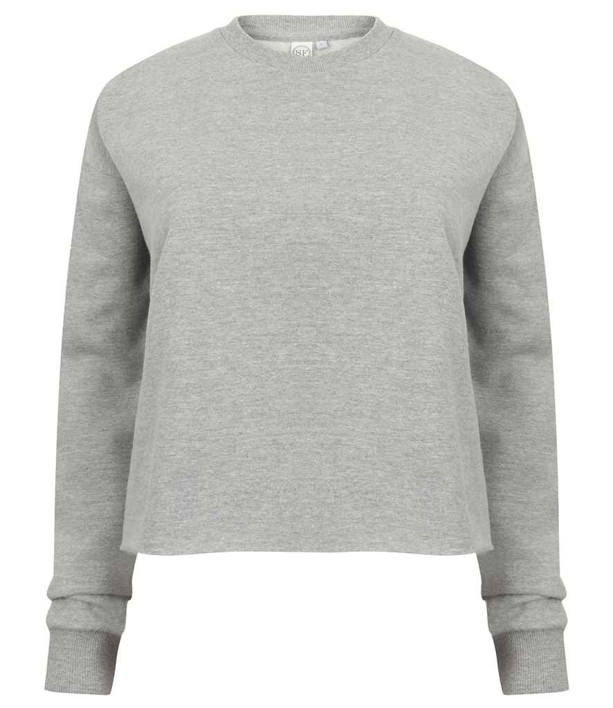 SF Ladies Cropped Slounge Sweatshirt in by SF — Custom branded clothing by Print Press, featuring premium embroidery produced in our specialist print lab in the UK.