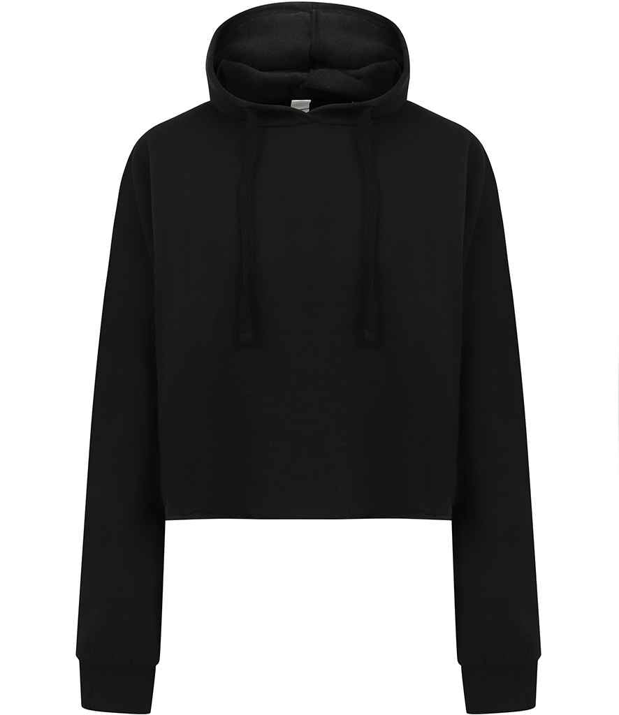 SF Ladies Cropped Slounge Hoodie in by SF — Custom branded clothing by Print Press, featuring premium embroidery produced in our specialist print lab in the UK.