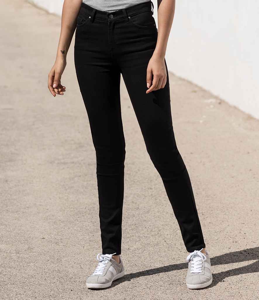 SF Ladies Skinni Jeans in Black by SF — Custom branded clothing by Print Press, featuring premium embroidery produced in our specialist print lab in the UK.