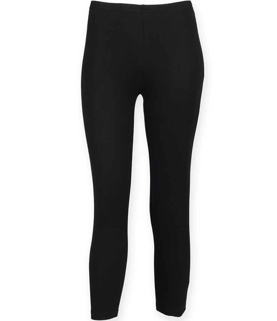 SF Ladies 3/4 Leggings in by SF — Custom branded clothing by Print Press, featuring premium embroidery produced in our specialist print lab in the UK.
