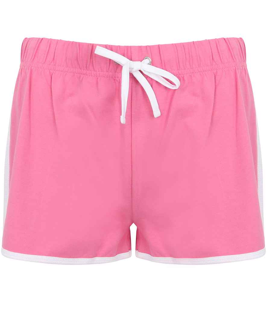 SF Ladies Retro Shorts in by SF — Custom branded clothing by Print Press, featuring premium embroidery produced in our specialist print lab in the UK.