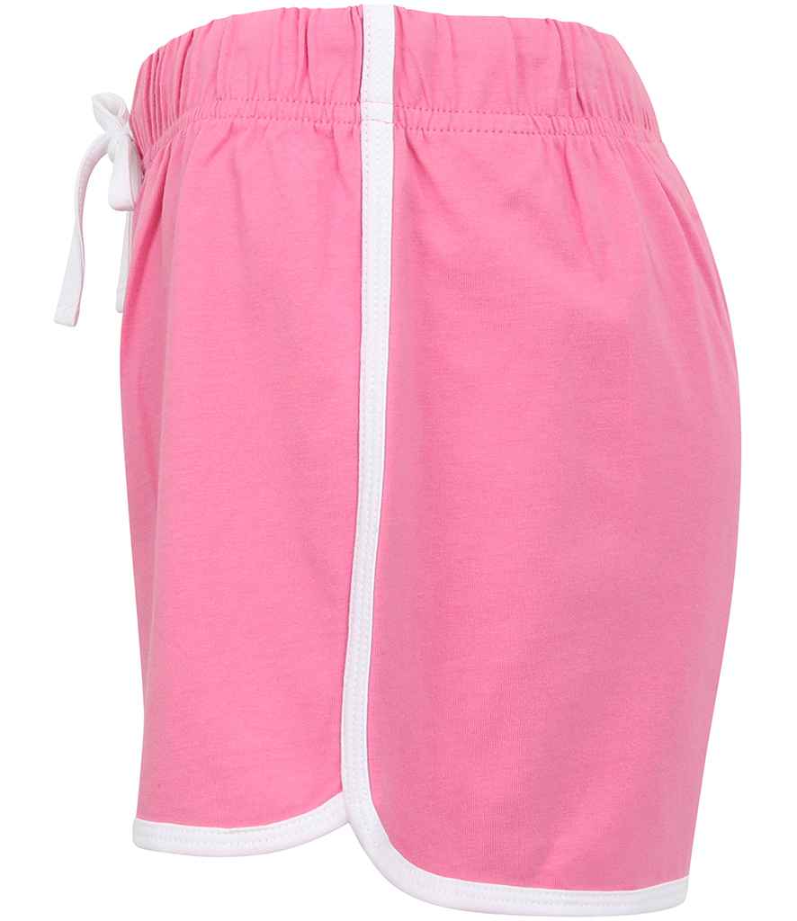 SF Ladies Retro Shorts in by SF — Custom branded clothing by Print Press, featuring premium embroidery produced in our specialist print lab in the UK.