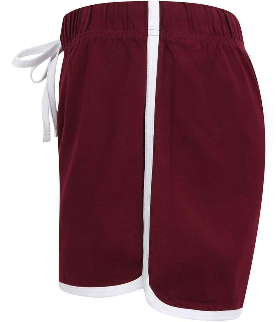 SF Ladies Retro Shorts in by SF — Custom branded clothing by Print Press, featuring premium embroidery produced in our specialist print lab in the UK.