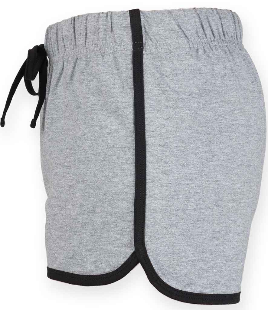 SF Ladies Retro Shorts in by SF — Custom branded clothing by Print Press, featuring premium embroidery produced in our specialist print lab in the UK.