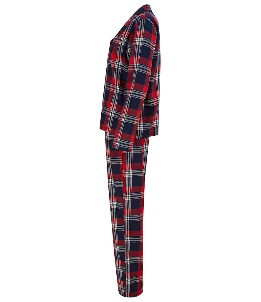 SF Ladies Tartan Lounge Set in by SF — Custom branded clothing by Print Press, featuring premium embroidery produced in our specialist print lab in the UK.
