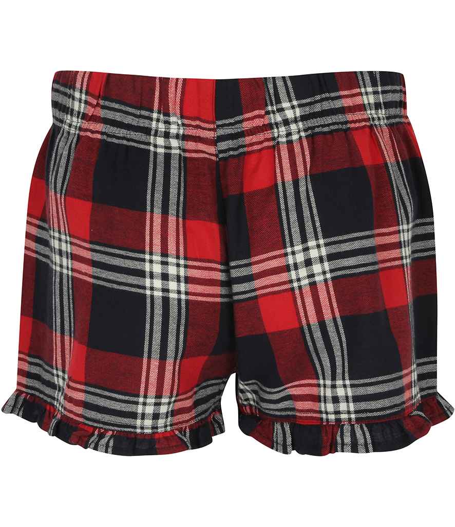 SF Ladies Tartan Frill Shorts in by SF — Custom branded clothing by Print Press, featuring premium embroidery produced in our specialist print lab in the UK.