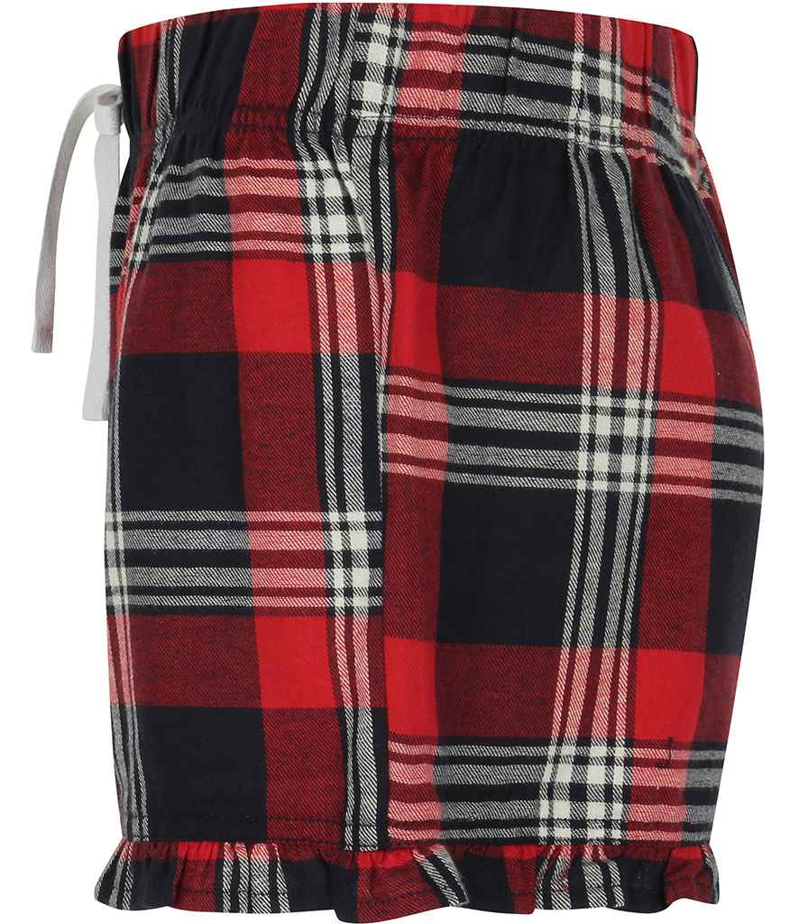 SF Ladies Tartan Frill Shorts in by SF — Custom branded clothing by Print Press, featuring premium embroidery produced in our specialist print lab in the UK.