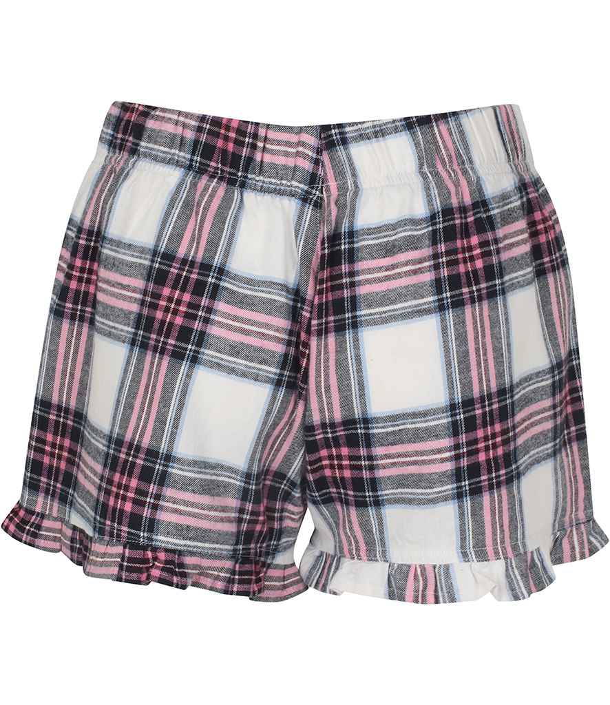 SF Ladies Tartan Frill Shorts in by SF — Custom branded clothing by Print Press, featuring premium embroidery produced in our specialist print lab in the UK.