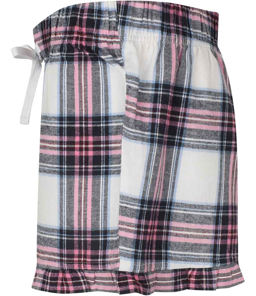 SF Ladies Tartan Frill Shorts in by SF — Custom branded clothing by Print Press, featuring premium embroidery produced in our specialist print lab in the UK.