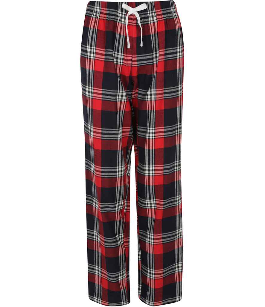 SF Ladies Tartan Lounge Pants in Red Navy by SF — Custom branded clothing by Print Press, featuring premium embroidery produced in our specialist print lab in the UK.