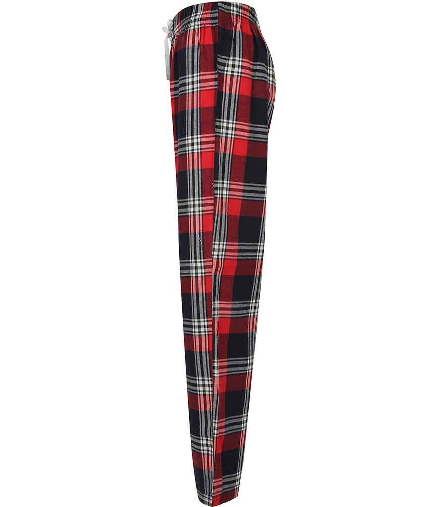 SF Ladies Tartan Lounge Pants in by SF — Custom branded clothing by Print Press, featuring premium embroidery produced in our specialist print lab in the UK.