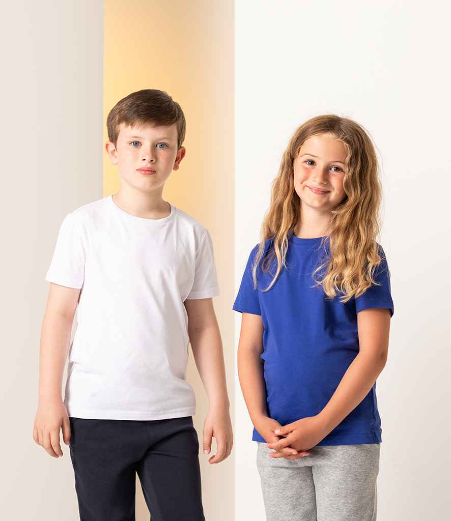 SF Minni Kids Feel Good Stretch T-Shirt in Royal Blue by SF Minni — Custom branded clothing by Print Press, featuring premium embroidery produced in our specialist print lab in the UK.