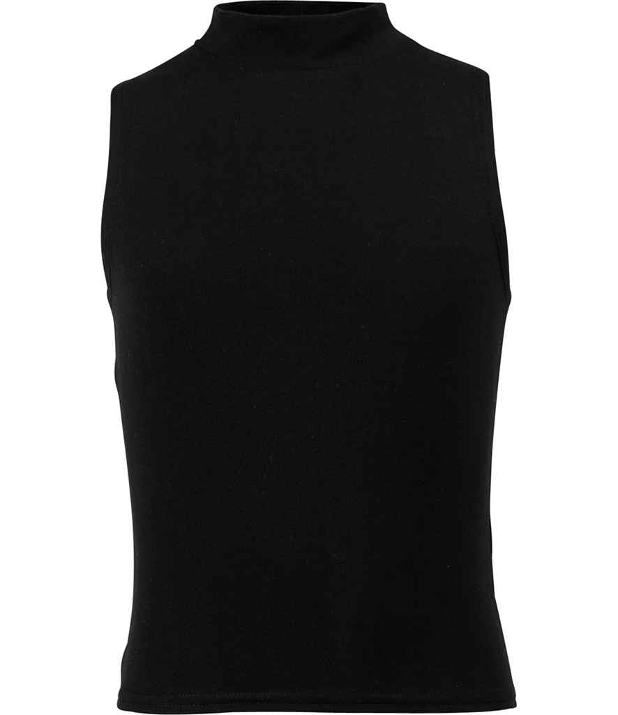 SF Minni Kids High Neck Crop Vest in Black by SF Minni — Custom branded clothing by Print Press, featuring premium embroidery produced in our specialist print lab in the UK.