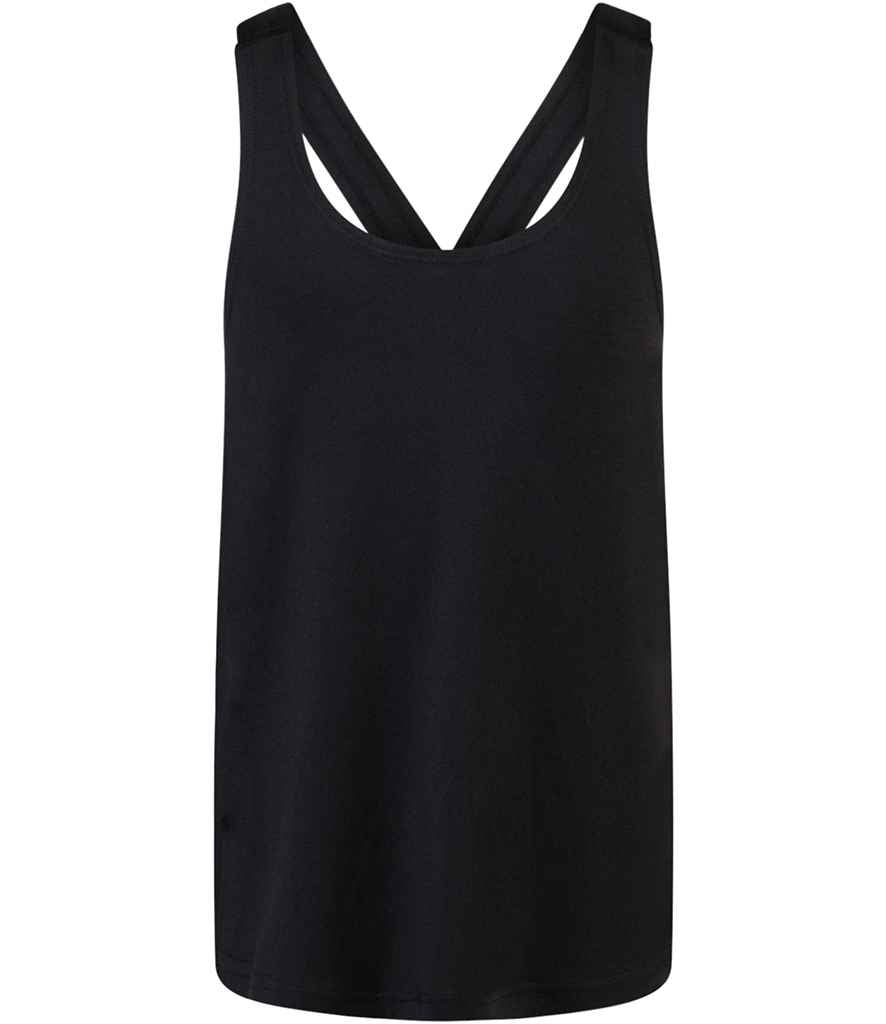 SF Minni Kids Fashion Workout Vest in Black by SF Minni — Custom branded clothing by Print Press, featuring premium embroidery produced in our specialist print lab in the UK.
