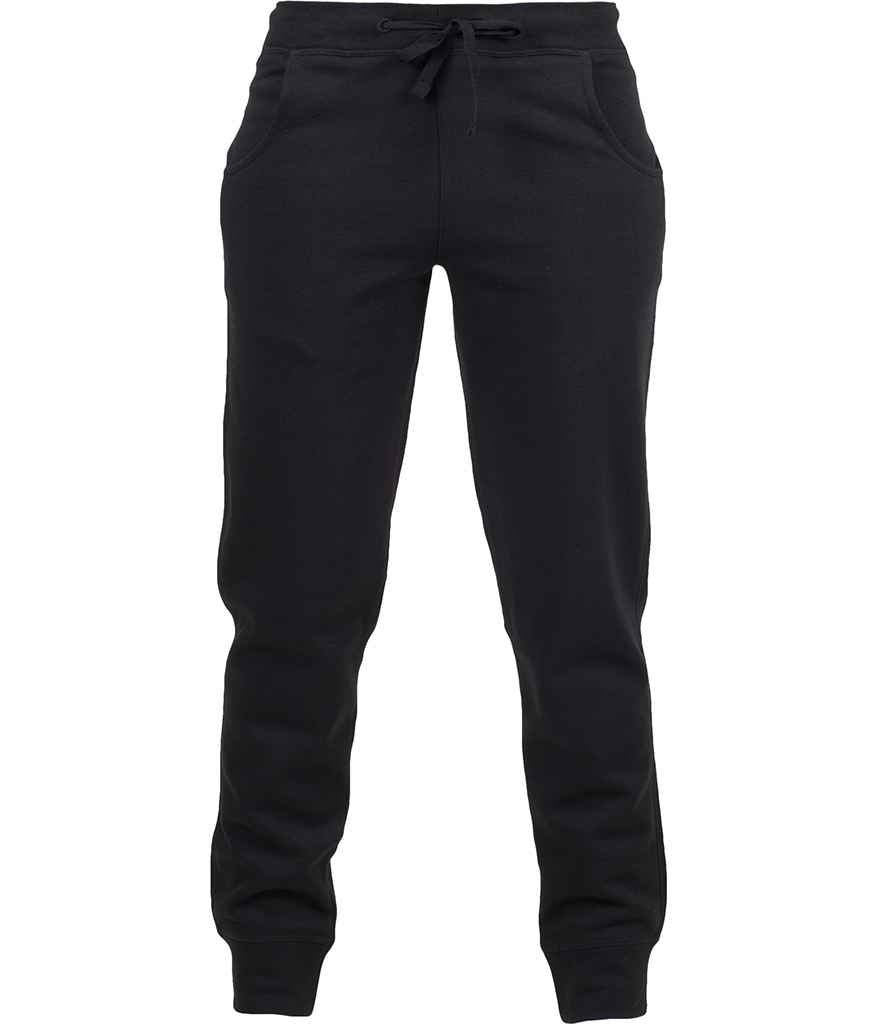SF Minni Kids Slim Cuffed Joggers in Black by SF Minni — Custom branded clothing by Print Press, featuring premium embroidery produced in our specialist print lab in the UK.