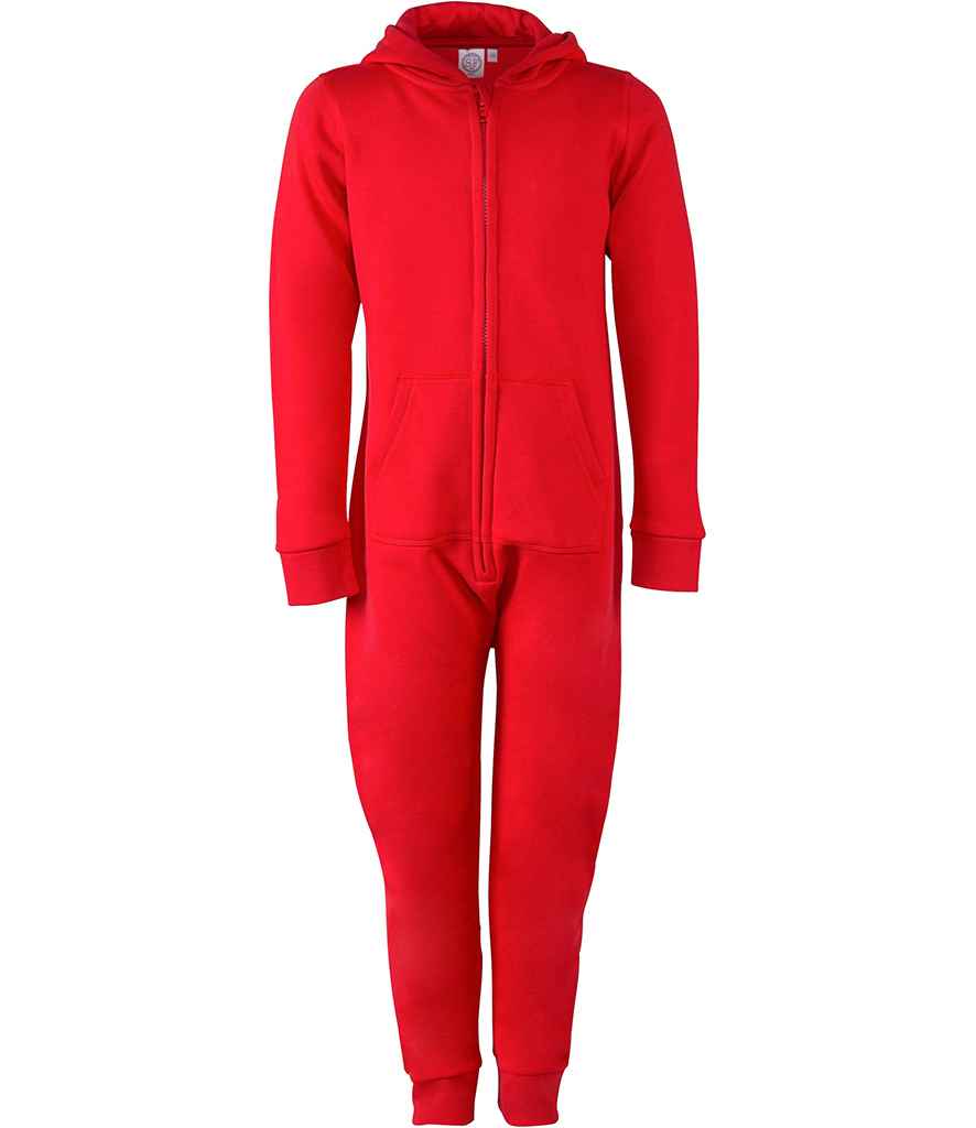 SF Minni Kids All In One in Bright Red by SF Minni — Custom branded clothing by Print Press, featuring premium embroidery produced in our specialist print lab in the UK.