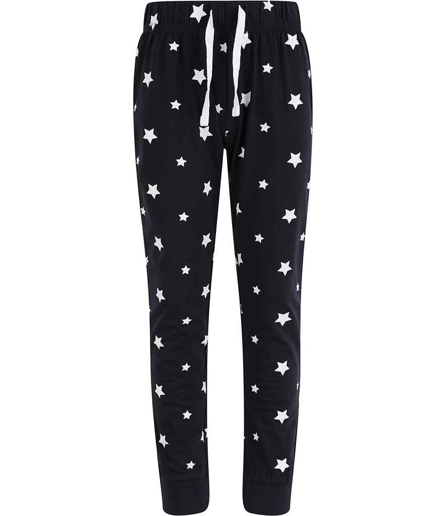 SF Minni Kids Lounge Pants in Navy White Stars by SF Minni — Custom branded clothing by Print Press, featuring premium embroidery produced in our specialist print lab in the UK.