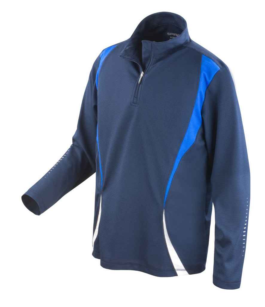 Spiro Unisex Zip Neck Trial Training Top in by Spiro — Custom branded clothing by Print Press, featuring premium embroidery produced in our specialist print lab in the UK.