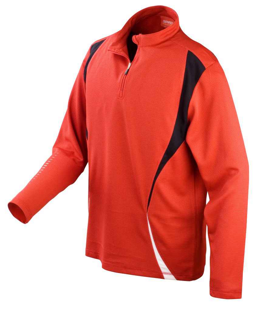 Spiro Unisex Zip Neck Trial Training Top in by Spiro — Custom branded clothing by Print Press, featuring premium embroidery produced in our specialist print lab in the UK.