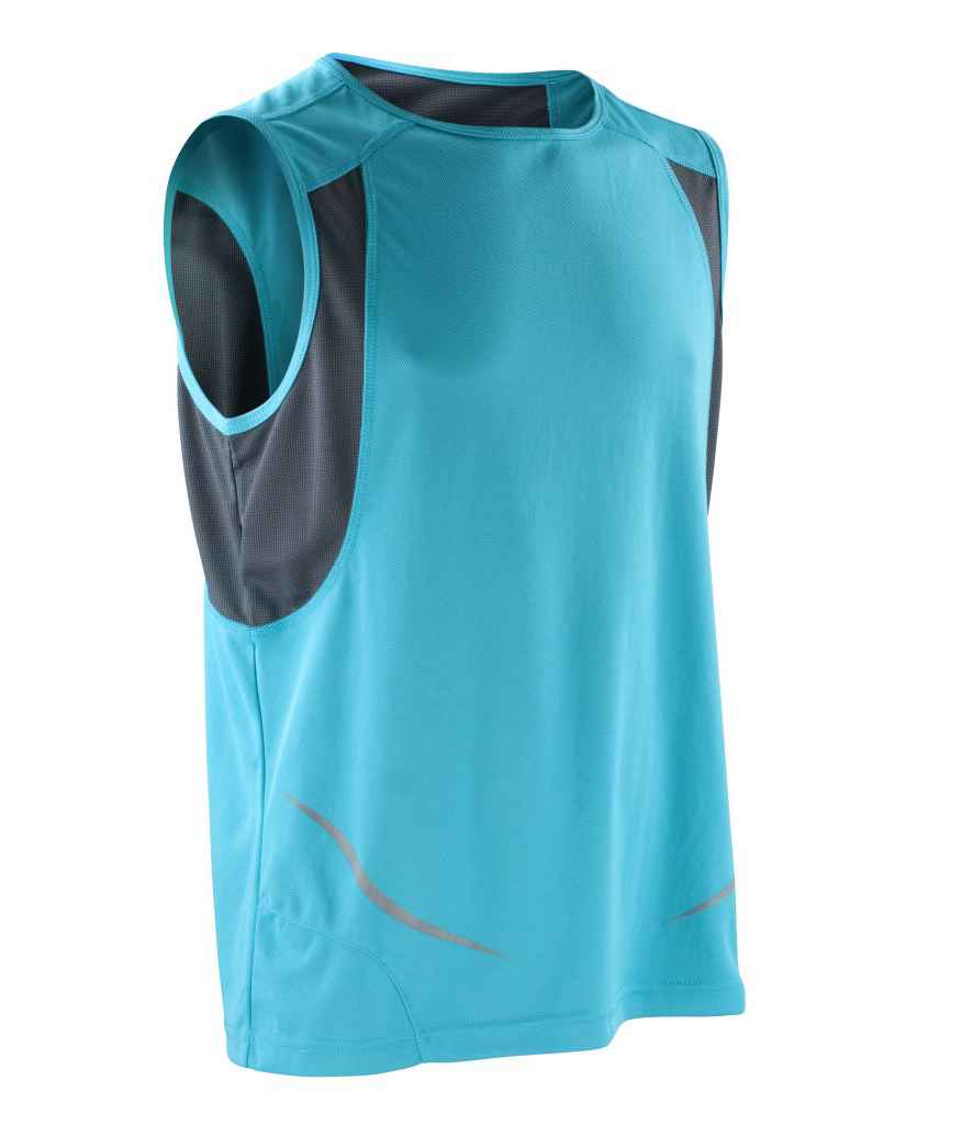 Spiro Athletic Vest in Aqua Grey by Spiro — Custom branded clothing by Print Press, featuring premium embroidery produced in our specialist print lab in the UK.