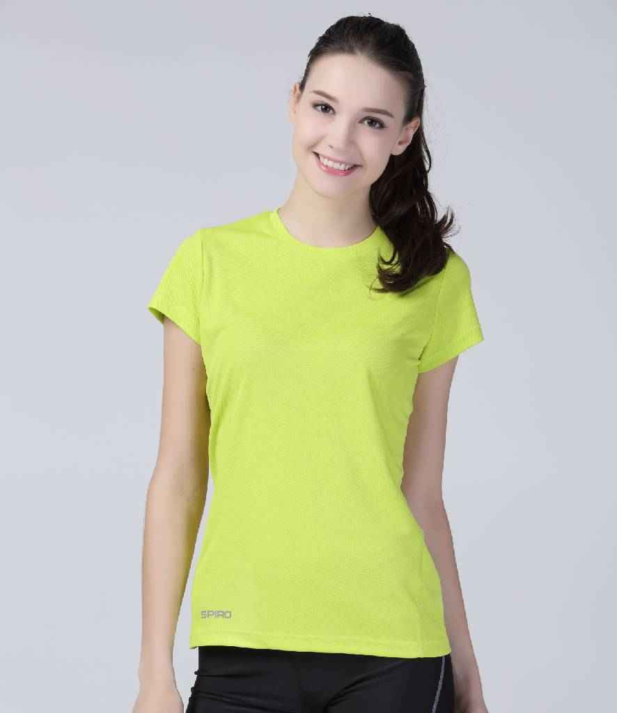 Spiro Ladies Quick Dry Performance T-Shirt in Lime Green by Spiro — Custom branded clothing by Print Press, featuring premium embroidery produced in our specialist print lab in the UK.