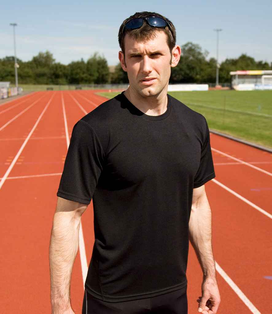 Spiro Quick Dry Performance T-Shirt in Black by Spiro — Custom branded clothing by Print Press, featuring premium embroidery produced in our specialist print lab in the UK.