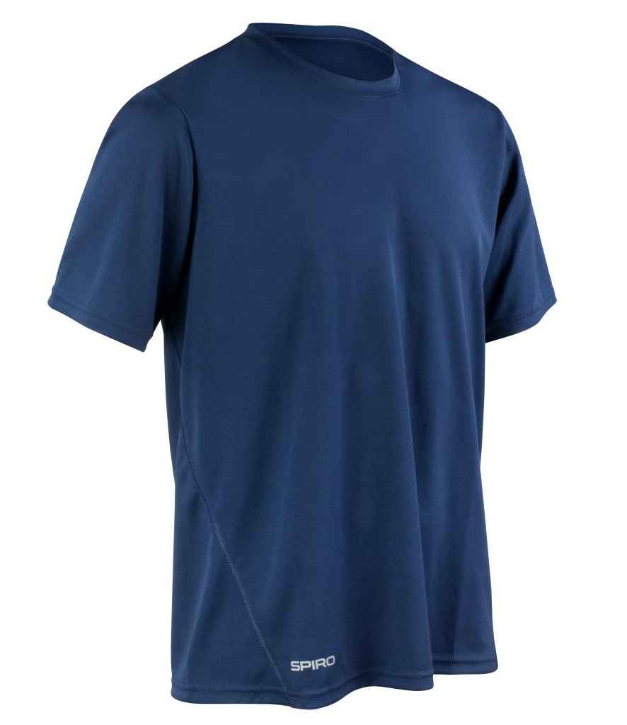 Spiro Quick Dry Performance T-Shirt in Navy by Spiro — Custom branded clothing by Print Press, featuring premium embroidery produced in our specialist print lab in the UK.