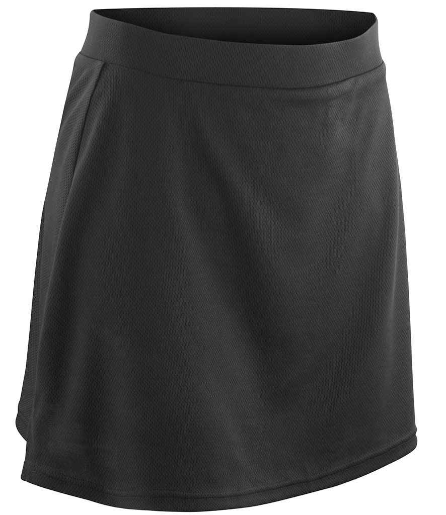 Spiro Ladies Skort in Black by Spiro — Custom branded clothing by Print Press, featuring premium embroidery produced in our specialist print lab in the UK.