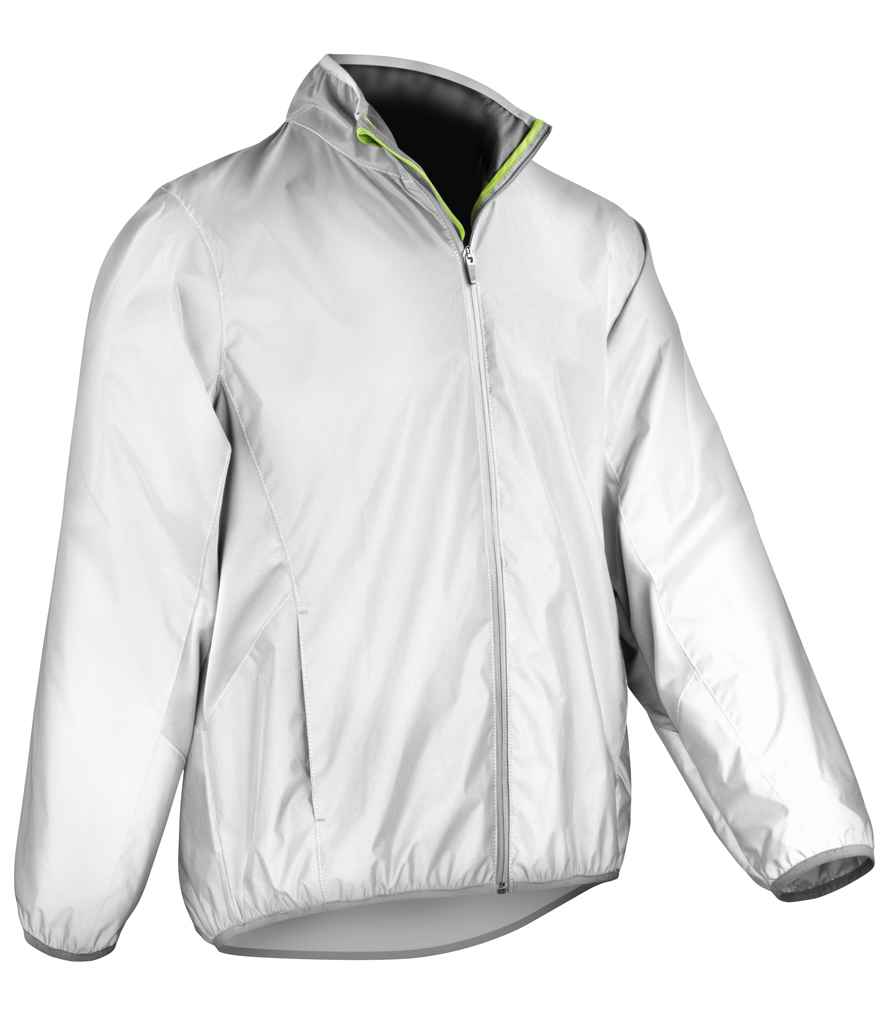 Spiro Luxe Reflective Hi-Vis Jacket in by Spiro — Custom branded clothing by Print Press, featuring premium embroidery produced in our specialist print lab in the UK.